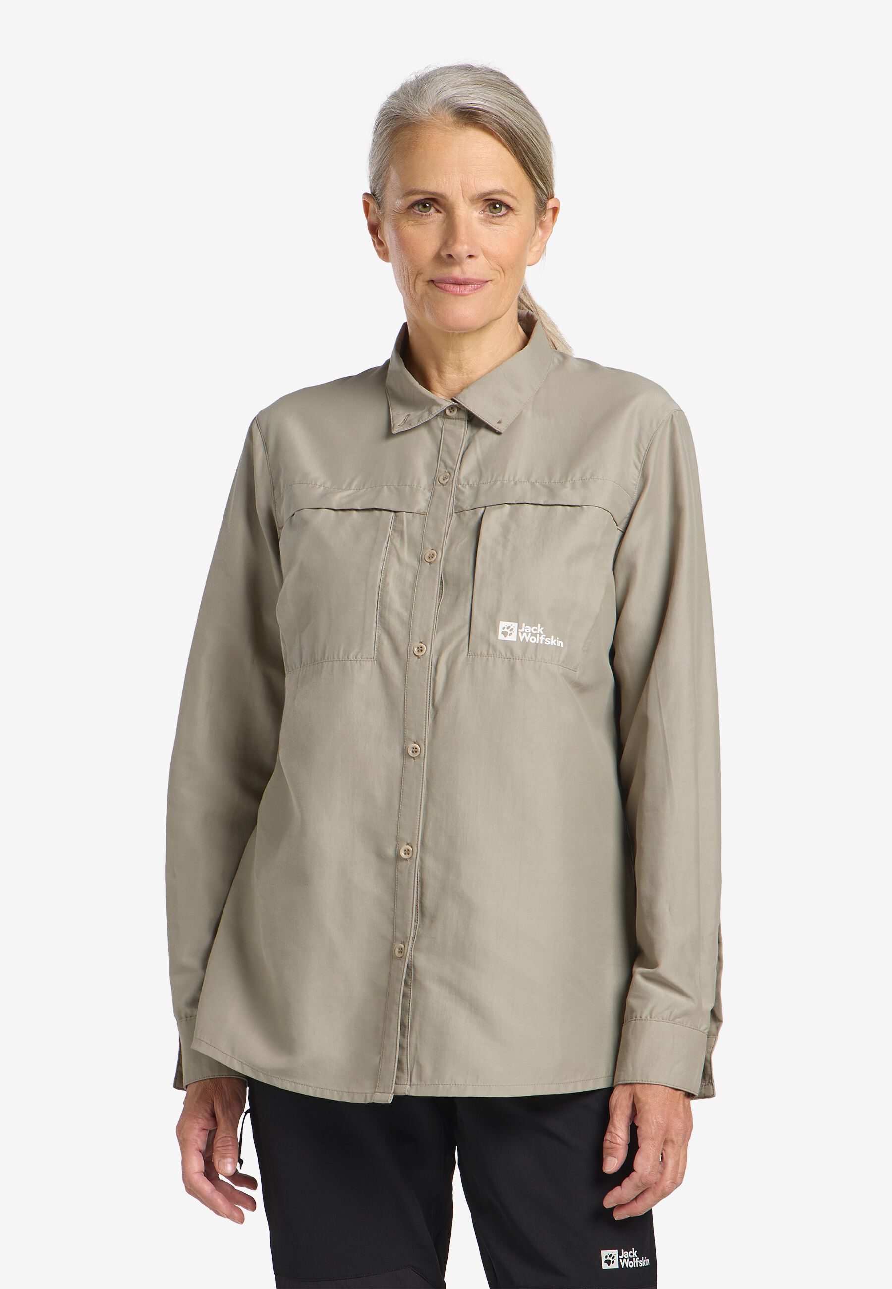 BARRIER LS SHIRT W Hedge Green XS Blouse met bescherming tegen